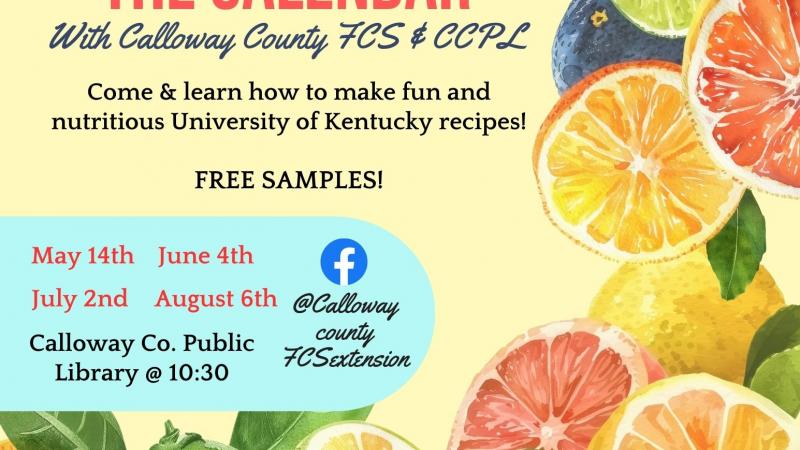 Summer Cooking Through the Calendar Flyer and Dates