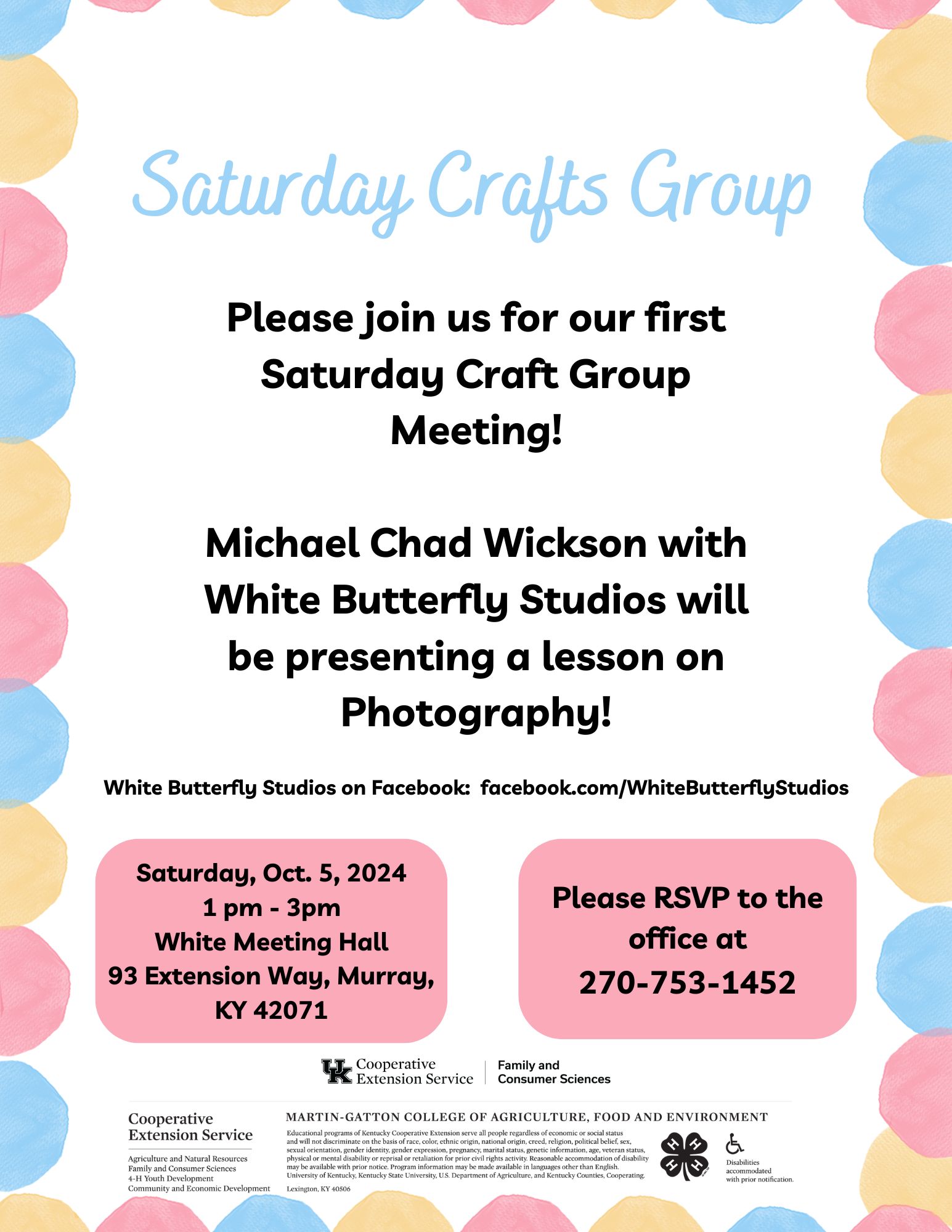 Cultural Arts Informational Flyer