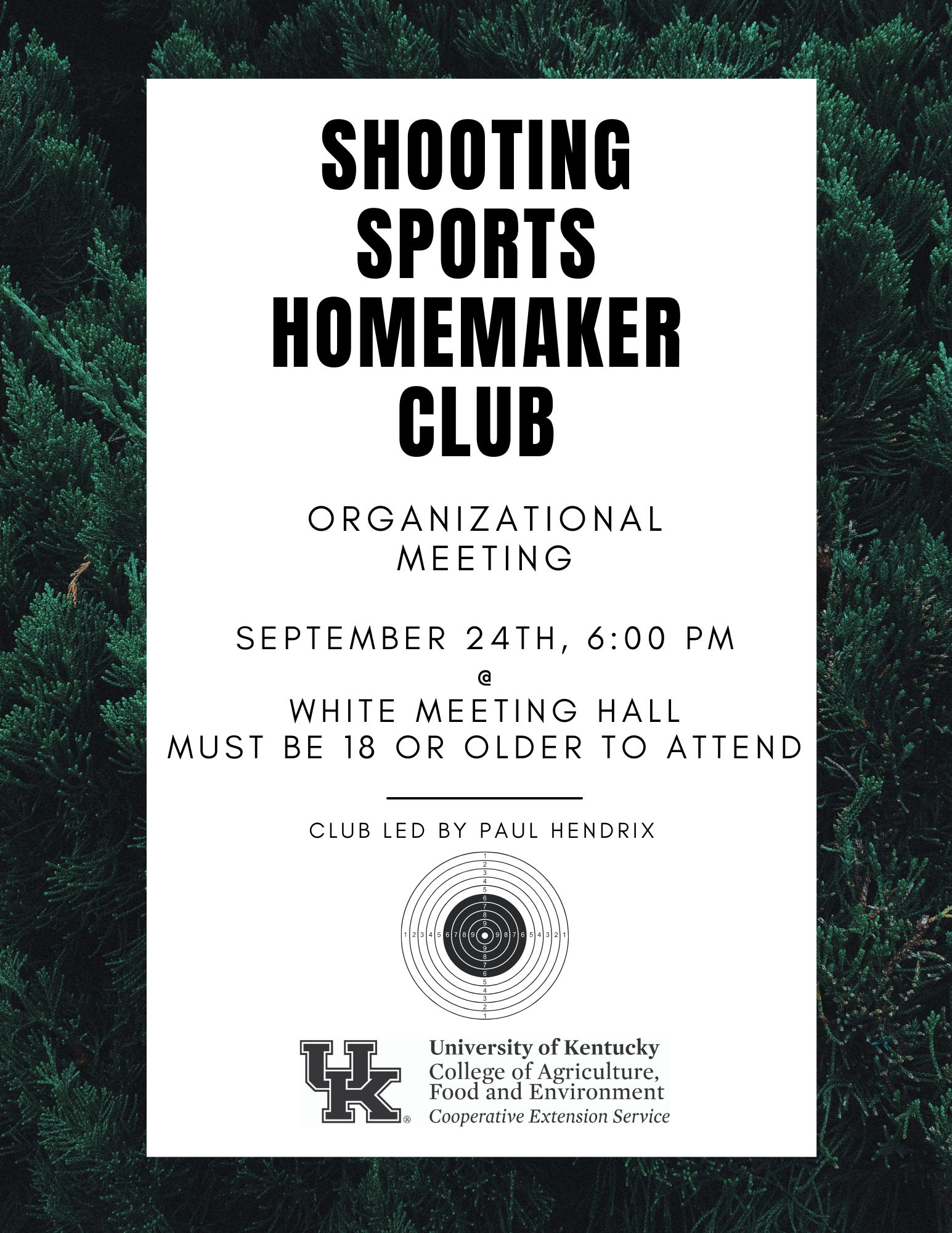 Adult Shooting Sports Club Flyer