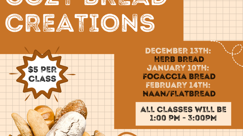 Bread Making Classes Informational Flyer